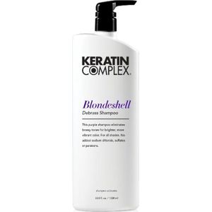 Keratin Complex Blondeshell Debrass Shampoo - 1 liter - Zilvershampoo vrouwen - Voor - 1000 ml - Zilvershampoo vrouwen - Voor