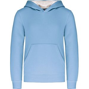 Kariban Kinder hooded sweater met gecontrasteerde capuchon K453 - Sky Blue / White - 6/8 Y (6/8 ans)
