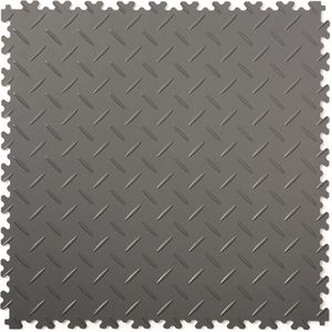 PVC kliktegel diamant | Donkergrijs | Set 10 tegels | Per 2,5m² | 50x50cm | Dikte 4mm