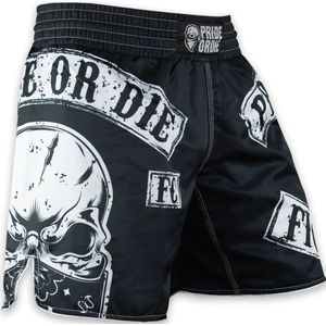 PRIDEorDiE Fightshorts Fight Club Zwart Wit - XXXL