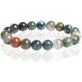 Memphis Natuursteen Armband 10mm - Indian Agate
