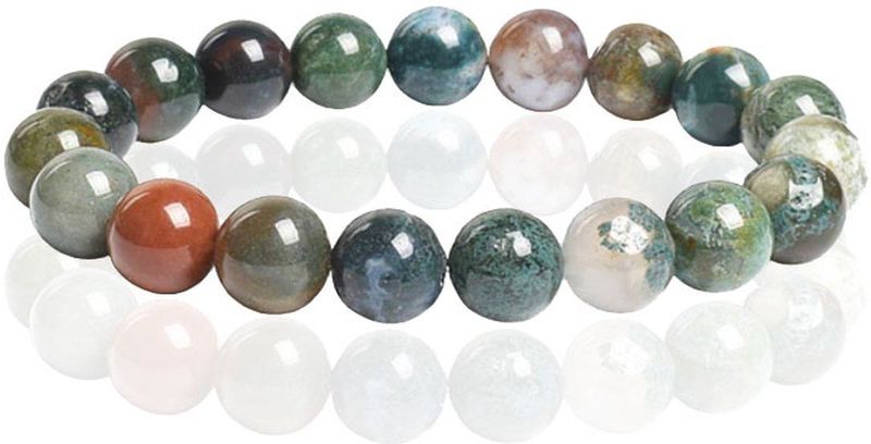 Memphis Natuursteen Armband 10mm - Indian Agate