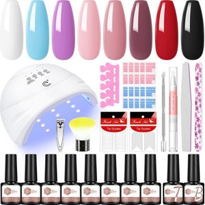 La Liva Gellak Starterspakket - Gellak set - Gelnagels starterspakket - Pink gellac - UV lamp gelnagels - Gel nagellak - Manicure Set - LED Lamp