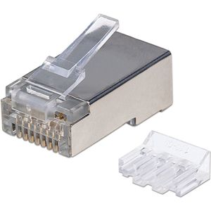 Intellinet Intellinet verpakking van 70 stuks Cat6A modulaire RJ45-stekkers Pro Line STP 3-voudige klem voor gevlochten