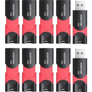 8 GB USB 2.0 Stick - 10 Stuks, LED-indicator voor Gegevensopslag, Roze Duimdrive