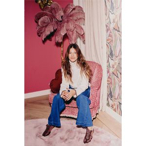 Zusss Trui Coltrui Met Gekleurde Boord 0305 0006 1007 Off White Dames Maat - XS/S