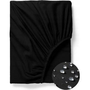 Waterdicht Hoeslaken met Elastiek - 180x200 cm - Zwart