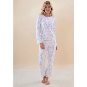 Little Label - emma pyjama dames - roosjes roze - XS/ 34 - extra zachte bio-katoen