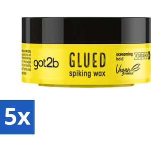 5 x Got2B - Spiking Wax - Glued - 75 ml - Spiking Wax - Extreme Hold - Styling Wax - Hair Styling - Wax Voor Haar