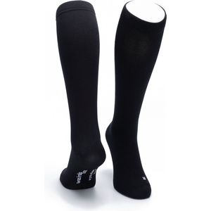 WeirdoSox - Compressie sokken - Knie hoogte - Steunkousen voor vrouwen en mannen - 1 paar - Zwart 39/42 - Ideaal als compressiekousen hardlopen - compressiekousen vliegtuig