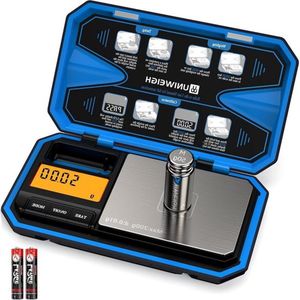 Weegschaal - Personenweegschaal 200 g/001 g digitale gramweegschaal mini sieraden weegschalen - digitaal gewicht gram met Cal-gewichten - voedsel sieraden munten geneeskunde koffie