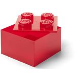 LEGO® Storage - Opbergbox - Translucent Rood - 4 Knoppen