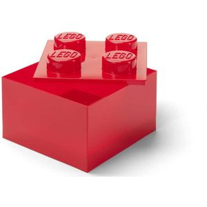 LEGO® Storage - Opbergbox - Translucent Rood - 4 Knoppen