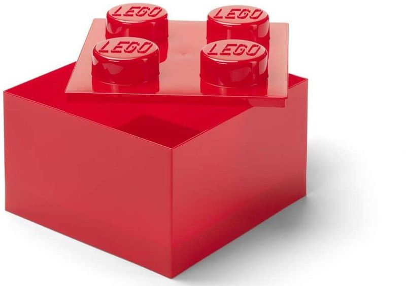 LEGO® Storage - Opbergbox - Translucent Rood - 4 Knoppen