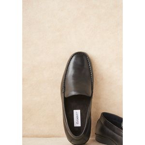 Damart - Mocassins van grof leer - Heren - Zwart - 40