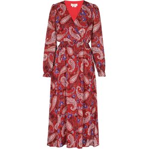 usha - Midi-jurk - Paisley - V-hals - Lange Klokmouwen