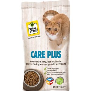 VITALstyle Care Plus - Kattenbrokken - Voor Extra Zorg En Ondersteuning - Met o.a. Berkenblad & Valeriaan - 10 kg