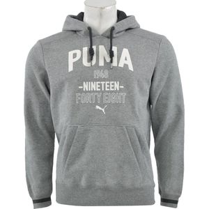 Puma - Style ATHL. Hooded Sweat FL - Grijze Hoodie - S - Grijs