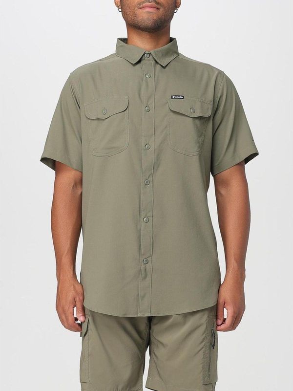 Blouse Columbia Men Utilizer II Solid Short Sleeve Stone Green-XL