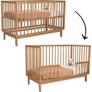 Novi at Home Lauren Doorgroeiledikant - Babybedje 60x120 cm - Bruin - Baby bed met verstelbaar bodem
