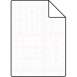 Proefstaal Origin Wallcoverings behang scandinavische blaadjes poederroze en mat wit - 26,5 x 21 cm - 347501-S