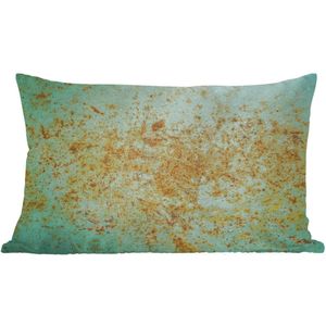 Sierkussens - Kussentjes Woonkamer - 60x40 cm - Roest - Turquoise - Metaal