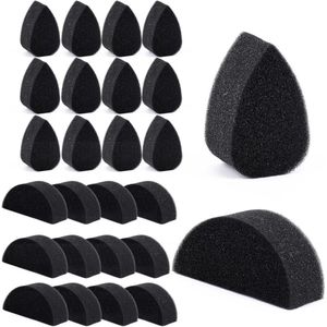 EGoods - Set van 12 bloemblaadjes voor gezichtsbeschildering en zwarte sponzen, ideaal voor kleuren van gezicht en lichaam