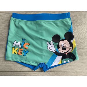 Disney - Mickey Mouse - Zwemboxer - Groen met blauw - strak model - Zwembroek - maat 74