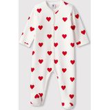 Petit Bateau Babypyjama met rode hartjes Meisjes Boxpak - Rood - Maat 56