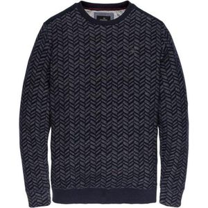 Trui ronde hals Vanguard donkerblauw motief