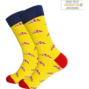 Pizzasokken - Funny socks - Organisch biokatoen - 2 paar - Maat 35/40