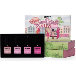 SHATY® Pink Shawty BIAB Starter Pakket Set – 4x Roze Builder in a Bottle – BIAB Gelnagellak – HEMA & TPO Free – Nagel Builder Gel