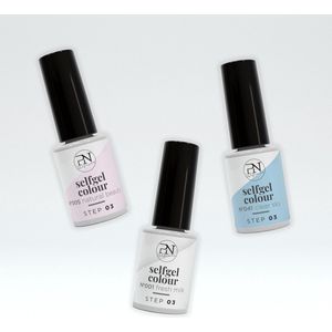 PN Selfcare - Gellak Set van 3 (Wit, Blauw, Roze) - Cruelty Free - Semi Permanent - Gel Nagellak