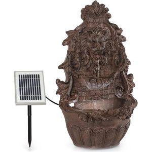 Muurfontein met Leeuwenkop en Zonne-energie - Sierfontein voor Binnen en Buiten