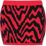 myMo - ROCKS - Rok - Rood/Zwart - Dierenprint - Kort/mini