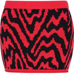 myMo - ROCKS - Rok - Rood/Zwart - Dierenprint - Kort/mini