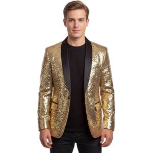 Glitter Goud Colbert - Blazer - Jasje - Heren - Kostuum - Party - Feest