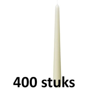 400 stuks gotische dinerkaarsen ivoor 250/23 (8 uur)