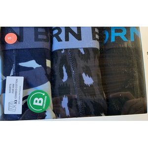 Björn Borg - Premium - 3 Pack - Boxershorts - Heren - Onderbroeken - Camouflage Blauw - Maat S