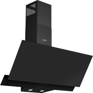 Wiggo WE-A942G(B) – Schuine Afzuigkap 90 cm – Zwart Dubbel Glas – A+ Energieklasse – Touch Control – Eco+ Design – 5 jaar garantie