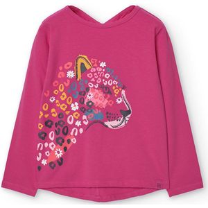 Boboli Stretch Knit T-shirt Met Lange Mouwen Roze 4 Years Meisjes