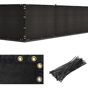 S&Dshopline® Inkijkbescherming omheining, 1,2 m x 15,2 m, tuinhek, schaduwnet met ogen, 170 g/m², blokkade, uv-bescherming, outdoor, windbescherming, zonwering, inkijkbescherming, weefsel, achtertuin