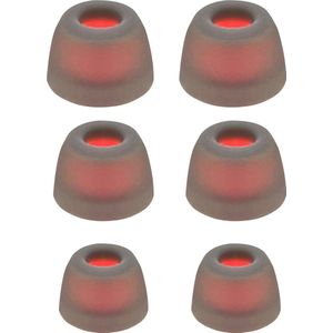Somstyle Vervangende Oordopjes Geschikt Voor JBL Tune 230 NC TWS / T230NC - Siliconen - 6 Stuks ( S, M & L) - Zwart / Oranje
