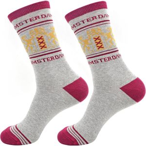 Robin Ruth - Wapen Amsterdam - Grijs - Heren sok - Maat 41-46