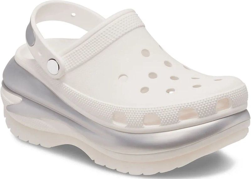 Crocs Mega Crush Metallic Klompen Wit EU 41-42 Man,Vrouw