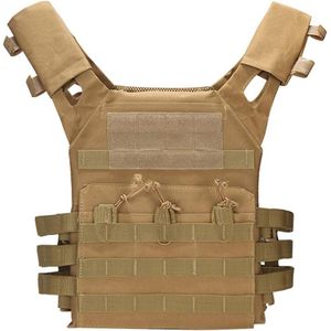 Tactisch CS legervest voor buiten ademend combat training JPC-vest nylon verstelbaar unisex - Kaki