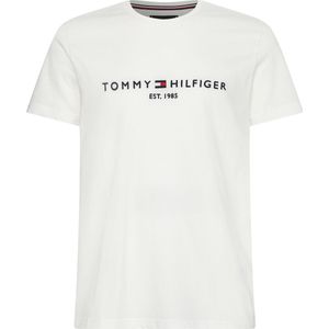 Tommy Hilfiger - Logo T-shirt Wit - Heren - Maat L - Modern-fit