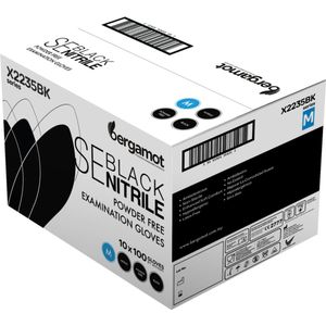 Zwarte Nitril Poedervrije Onderzoekshandschoenen-Black Nitrile Powder-Free Examination Gloves-Biocompatibility tested-Tactile Sensitivity-Medical Grade AQL 1.5 Compliance-Ultra Soft Fit Provides Enhanced Comfort , Protection Against Chemical/Maat S