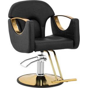 Barton - Kappersstoel - Zwart - Kunstleer - 360 Draaibaar