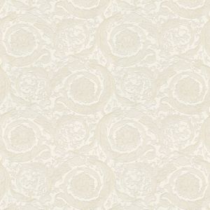 Exclusief luxe behang Profhome 935832-GU vliesbehang gestructureerd met bloemmotief glanzend crème zilver 7,035 m2